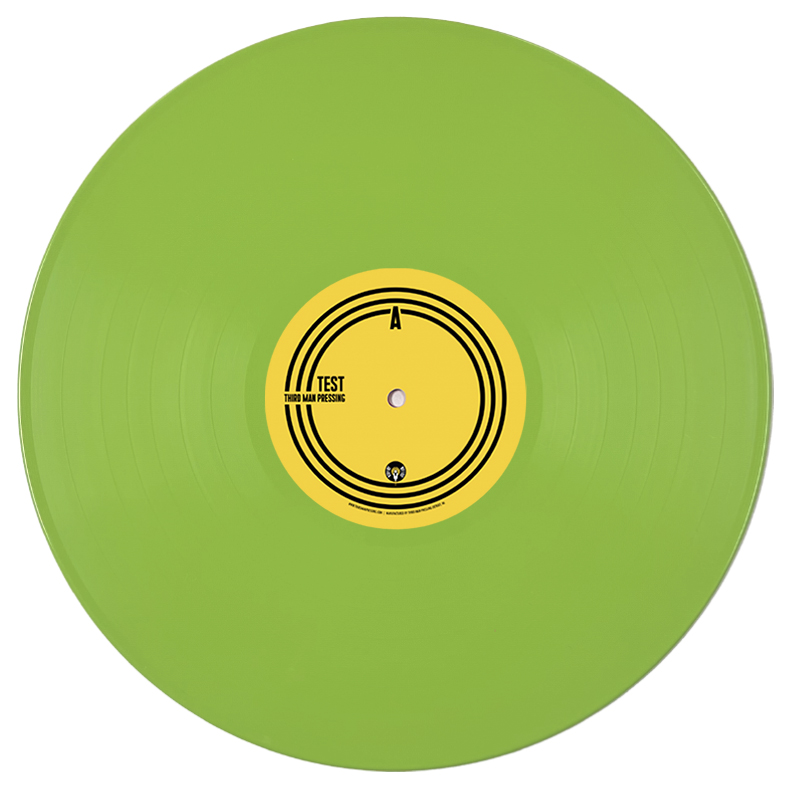 Opaque Lime color vinyl on white background